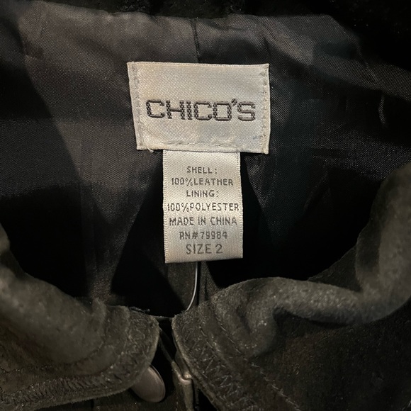 Chico’s women’s L(12) black suede jacket - Picture 8 of 16